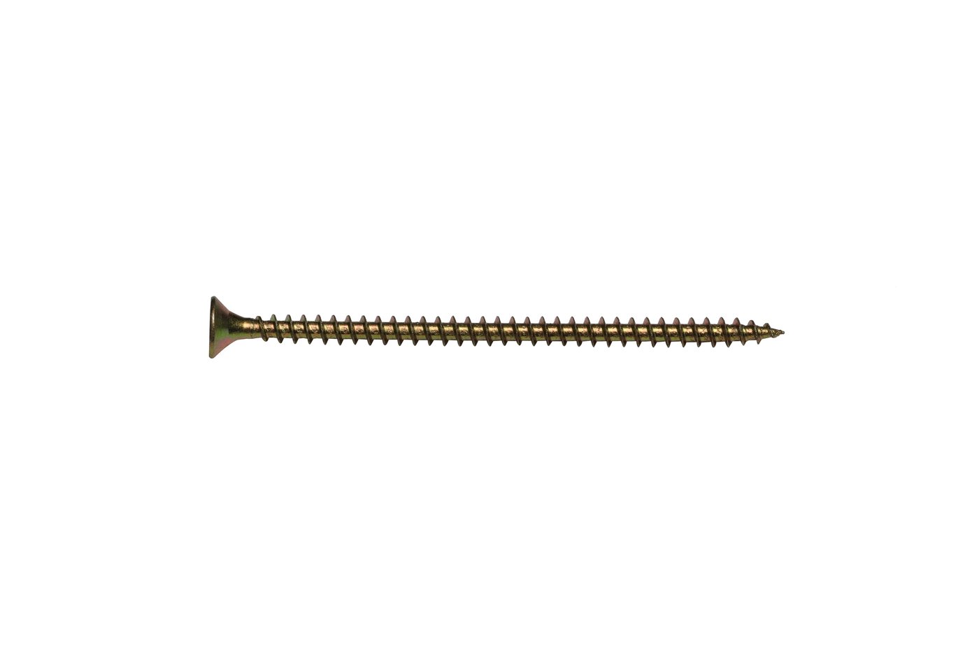 Yellow zinc plated chipboard screw