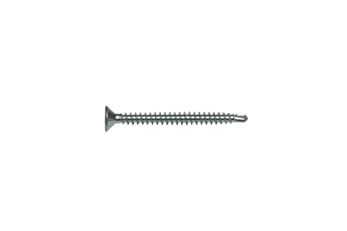 Window Drilling Screw, White Zinc